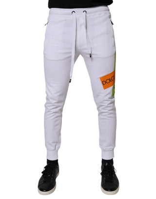 Weiße Baumwoll-Jogginghose mit Logo