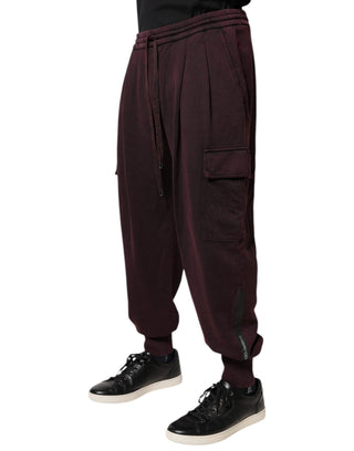 Pantalones jogger cargo de algodón violeta oscuro