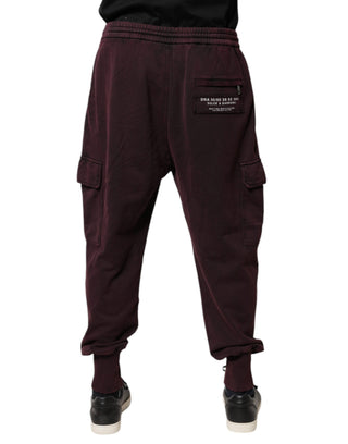 Pantalones jogger cargo de algodón violeta oscuro