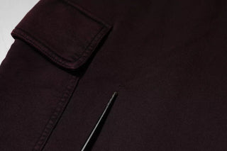 Pantalones jogger cargo de algodón violeta oscuro