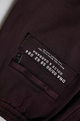 Pantalones jogger cargo de algodón violeta oscuro