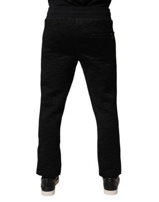Schwarze Logo-Monogramm Jogginghose