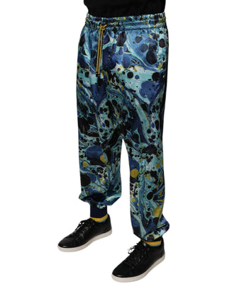 Pantalones jogger para hombre con estampado mármol multicolor