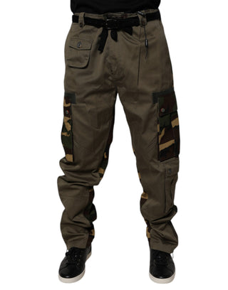 Pantalones cargo de camuflaje multicolor con parches