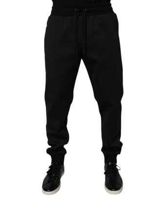 Schwarze Herren-Jogger-Sweatpants aus Polyester