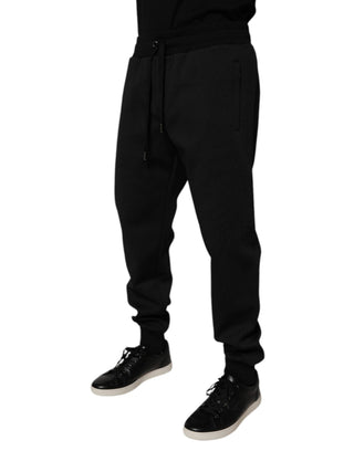 Schwarze Herren-Jogger-Sweatpants aus Polyester
