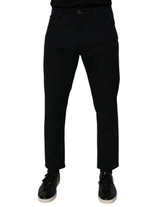 Dunkelblaue Baumwoll-Stretch lockere Herren-Denim-Jeans