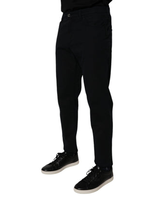 Dunkelblaue Baumwoll-Stretch lockere Herren-Denim-Jeans