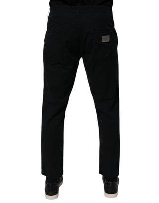Dunkelblaue Baumwoll-Stretch lockere Herren-Denim-Jeans