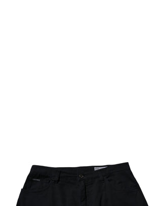 Dunkelblaue Baumwoll-Stretch lockere Herren-Denim-Jeans
