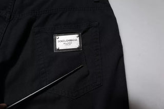 Dunkelblaue Baumwoll-Stretch lockere Herren-Denim-Jeans