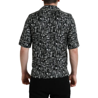 Black Silk Shortsleeve Shirt