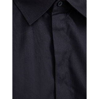 Camisa de vestir de algodón azul marino