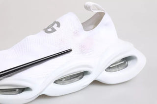 Zapatillas blancas sin cordones Wave de corte bajo