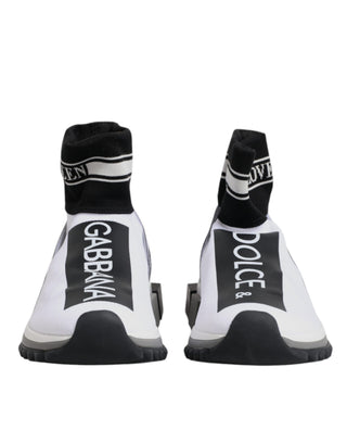 Weiße Schwarz Sorrento Socken-Sneakers Schuhe