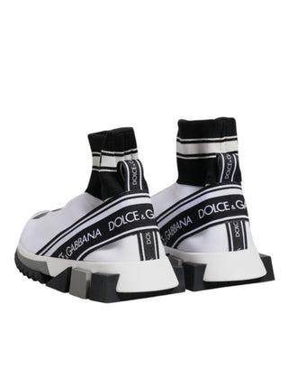 Weiße Schwarz Sorrento Socken-Sneakers Schuhe