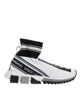 Weiße Schwarz Sorrento Socken-Sneakers Schuhe