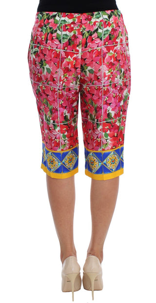 Mehrfarbige geblümte Capri-Shorts