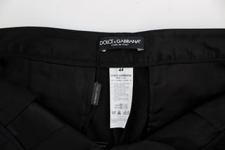 Pantalones Capris de Algodón Elástico Negros