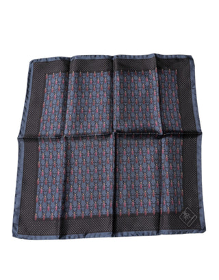 Dark Blue Beetle Square Handkerchief Scarf