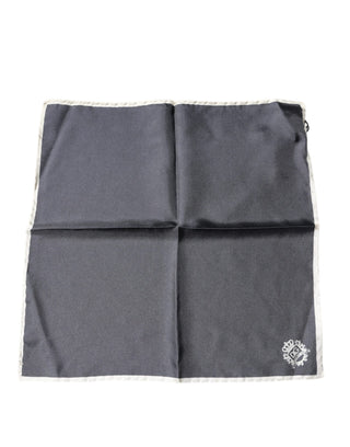 Graues Crown-Logo Viereckiger Taschentuch-Schal