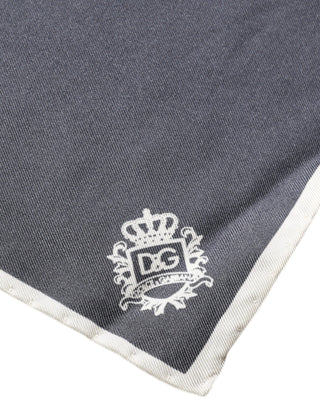 Graues Crown-Logo Viereckiger Taschentuch-Schal