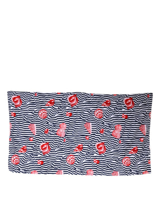 Multicolor Stripes Seashells Beach Towel