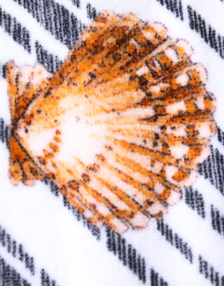 Mehrfarbige Streifen Muscheln Strandtuch