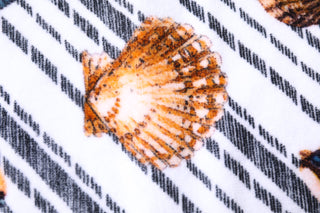 Mehrfarbige Streifen Muscheln Strandtuch