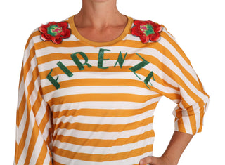 Camiseta blanca con el texto FIRENZE en naranja