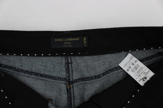 Jeans Capris de Algodón de Mezclilla Azules