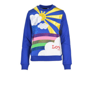 Blaues Baumwoll-Sweatshirt