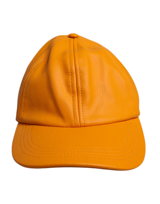 Orangefarbene Baumwoll-Baseballkappe mit 6 Feldern
