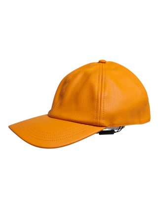 Orangefarbene Baumwoll-Baseballkappe mit 6 Feldern