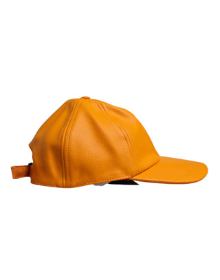 Orangefarbene Baumwoll-Baseballkappe mit 6 Feldern