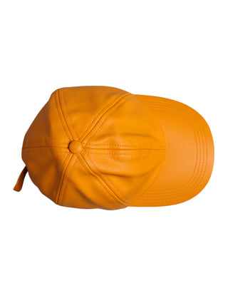 Orangefarbene Baumwoll-Baseballkappe mit 6 Feldern