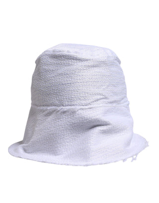 Weißer Polyester-Anglerhut mit breiter Krempe