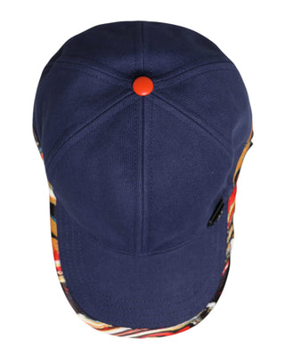 Blaue Baseballmütze aus Baumwolle mit 6 Segmenten