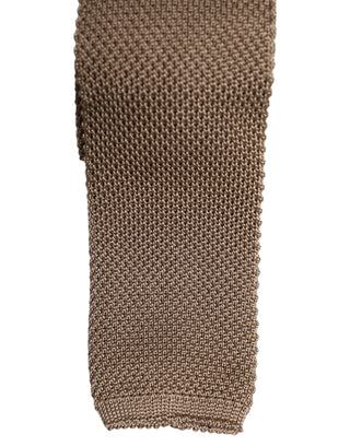 Corbata ajustable de seda marrón