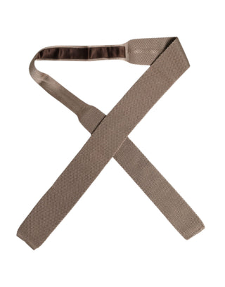 Corbata ajustable de seda marrón