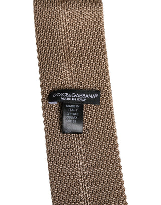 Corbata ajustable de seda marrón