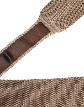 Corbata ajustable de seda marrón