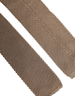 Corbata ajustable de seda marrón