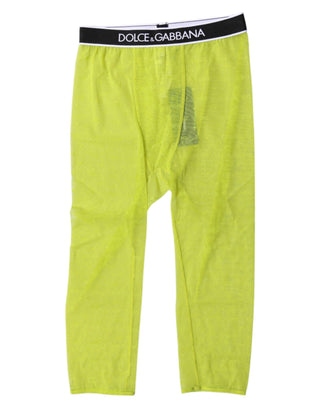 Mallas cortas de nylon verde con logo DG Ropa interior
