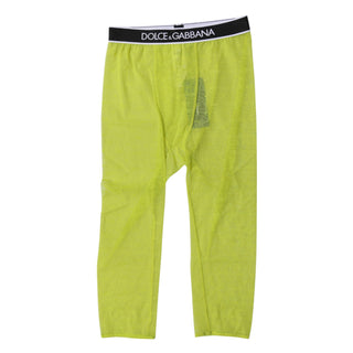 Mallas cortas de nylon verde con logo DG Ropa interior