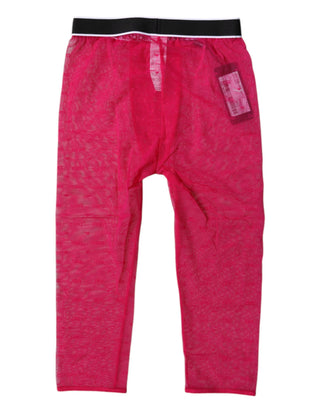 Fuchsia DG Logo Nylon Cropped Tights Underwear