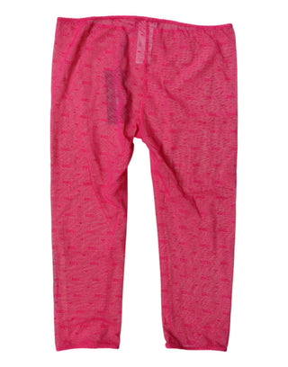 Mallas cortas ajustadas de encaje con logo fucsia Lencería Ropa interior