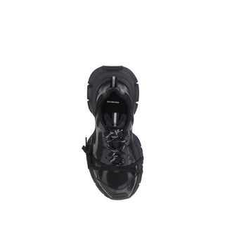 Black Polyethylene Athletic Sneakers