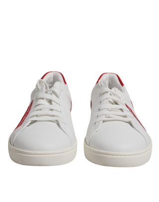 Zapatillas bajas de cuero de gamuza blanca