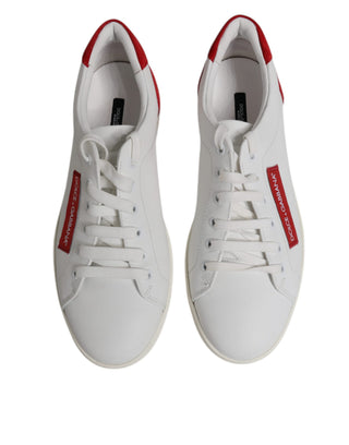 Zapatillas bajas de cuero de gamuza blanca